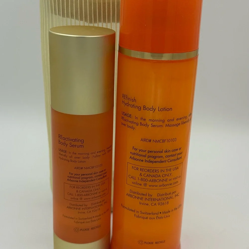 New Arbonne NutriMin C RE Orange Hydrating Body Lotion & Serum with Bag Bundle - Picture 3 of 8